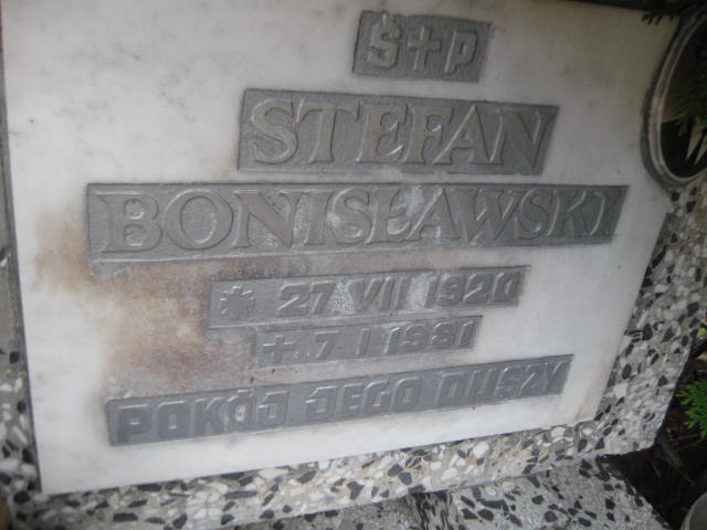 Stefan Bonisławski 1920 Węgliniec - Grobonet - Wyszukiwarka osób pochowanych