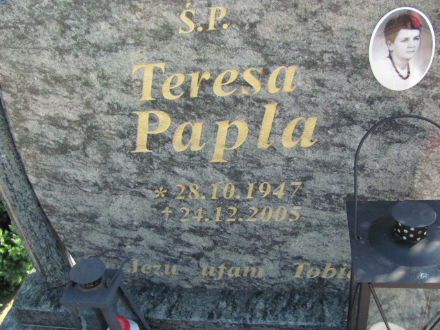 Teresa Papla 1947 Węgliniec - Grobonet - Wyszukiwarka osób pochowanych